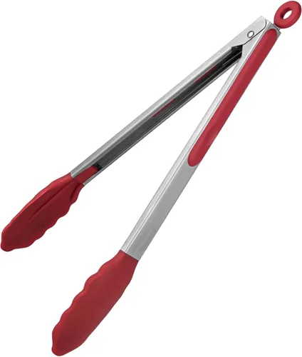 Vista 33 de Pinza de cocina resistente al calor de 600ºF: pinza de cocina de silicona U-Taste de 7 pulgadas con puntas de goma antiadherentes selladas firmes
