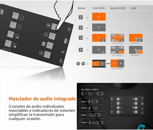 Vista 5 de Tarjeta de captura de video H2U, pantalla HDMI 4k a USB se puede cambiar