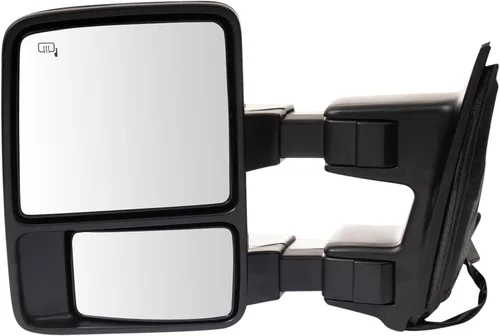 Vista 40 de TRQ Espejo plegable con calefacción eléctrica del lado del conductor con indicador de punto ciego pintura a juego negro liso compatible con Kia