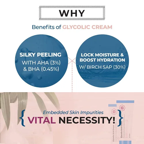 Vista 3 de A'PIEU Crema de Ácido Glicólico 1.69 fl oz - Hidratante Exfoliante AHA BHA con Ácido Glicólico y Salicílico Crema Gel Exfoliante Hidratante Diaria