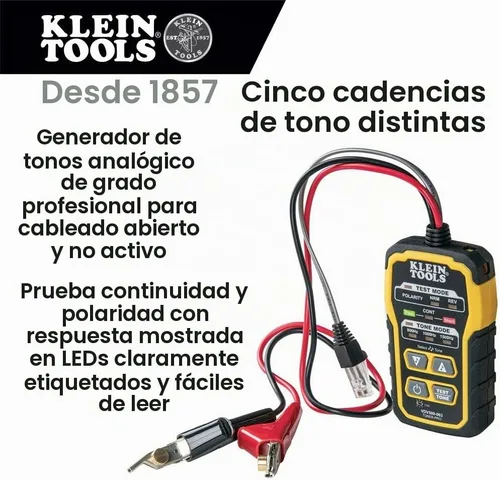Vista 4 de Klein Tools VDV500-820 Trazador de cables con kit de tono de sonda Pro y probador de cables VDV526-200, probador de cable Ethernet LAN Scout Jr. 2