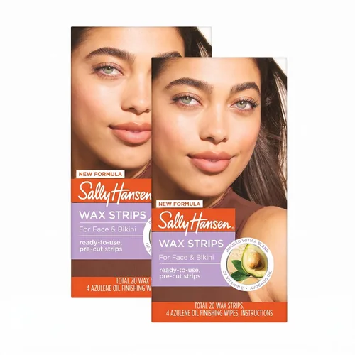Vista 9 de Sally Hansen Kit de cera sin tirantes para cara, cejas y labios Cera Mircrowavable, kit de depilación en casa, rápido y fácil