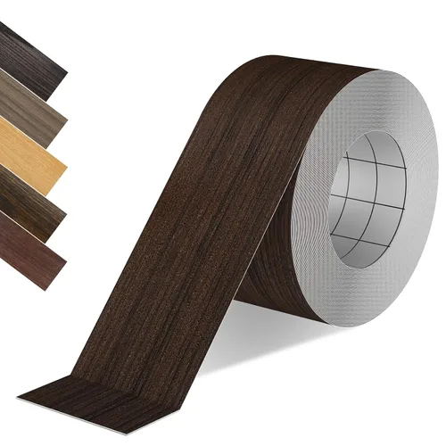Vista 14 de Bandas de borde de PVC negro, rollo de 1 1/2 "x 10 pies - Borde flexible pre-pegado