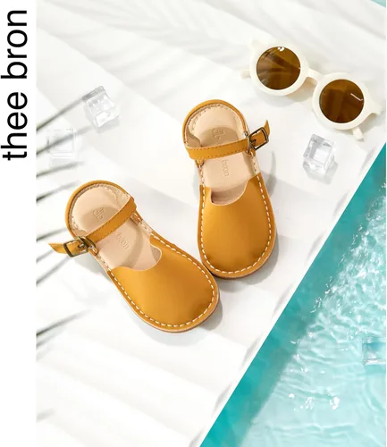 Vista 235 de THEE BRON Sandalias cómodas para niñas, zapatos para niños, sandalias rellenas