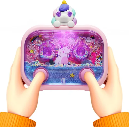 Vista 12 de Juego de agua de mano con luz - Juguete de bola de agua para niños a partir de 3 años, juguete retro, juego de viaje en automóvil sin pantalla