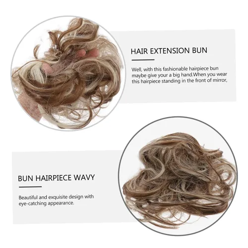 Vista 3 de Mikinona Extensión de pelo de cola moño elástico para mujeres accesorios para el cabello (6ah613)