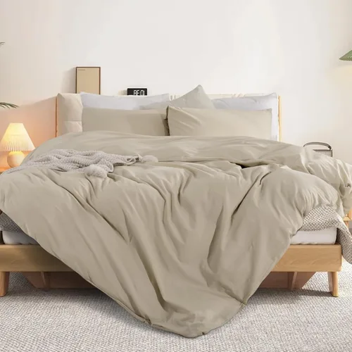 Vista 371 de NEXHOME PRO Funda de edredón Twin XL 100% algodón lavado, transpirable, duradera, texturizada, similar al lino, juego de ropa de cama para el hogar