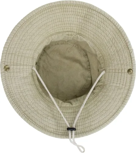 Vista 4 de Sombreros para el sol para hombre con protección UV, ala ancha, sombrero de safari de pesca Caqui