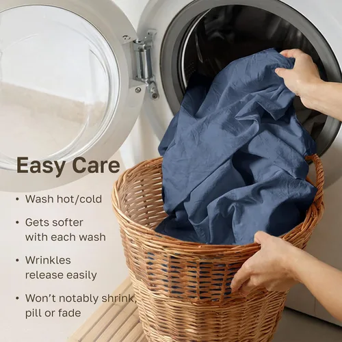 Vista 6 de California Design Den Juego de sábanas tamaño King, 100% algodón, sábanas lujosas de 600 hilos con bolsillo profundo, ropa de cama duradera con 16
