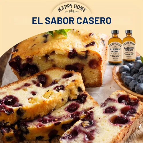Vista 3 de Happy Home Sabor natural de arándanos premium - Certificado Kosher, 4 onzas.