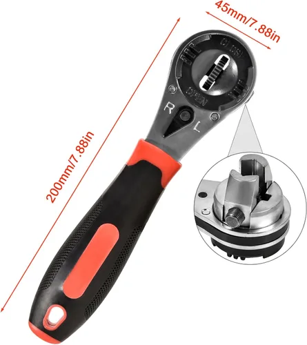 Vista 2 de SaferCCTV - Llave de trinquete ajustable para tornillo de 0.27 a 0.86 pulgadas, llave universal multifuncional, llave ajustable de trinquete