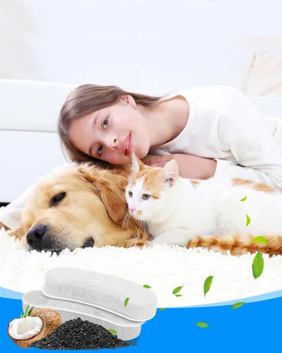 Vista 7 de Paquete de 6 filtros de fuente de agua para mascotas de carbón para dispensador de tazón de agua W600, compatible con el modelo W600, elimina