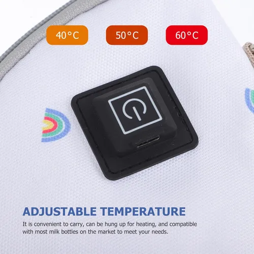 Vista 9 de Bolsa calentadora de botellas de leche portátil con temperatura USB para alimentación para preservación de nutrientes ligera y compacta