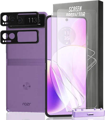Vista 14 de Paquete de 3+2 protectores de pantalla de vidrio templado para teléfono (2a) / (2a) Plus con protector de lente de cámara, dureza 9H, película