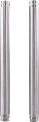Vista 11 de 1" X 1" NPT Macho NPT Acero Inoxidable 304 Colocación Acoplamiento de Tubo Moldeado 4" Longitud