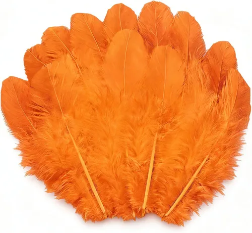 Vista 10 de 1600 plumas de gallo azules artesanales de 3 a 5 pulgadas a granel para manualidades de jardín de infantes, bodas, decoraciones de fiesta familiar