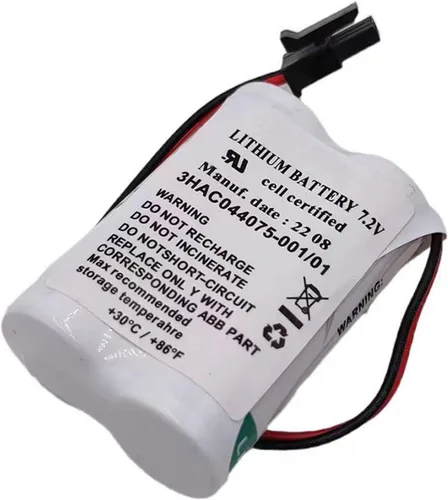 Vista 3 de 3HAC044075-001/01 7.2V SMB Batería para ABB Robot CPU ABBTA521 ABB3HAC16831-1