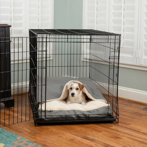 Vista 3 de Snoozer Cama de lujo para mascotas con microsuede, pequeña - antracita