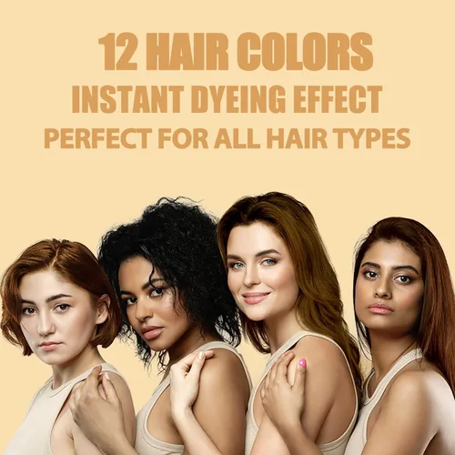 Vista 8 de Champú instantáneo para cabello negro de 16.9 fl oz para hombres y mujeres, champú de tinte para el cabello 3 en 1, cobertura del cabello 100%