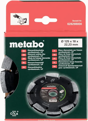 Vista 8 de Metabo - Modelo/Aplicación: Hormigón 5x3/4x7/8 Dblrow Slotting Blade (628298000), Diamond Wheels - Hoja de ranurado