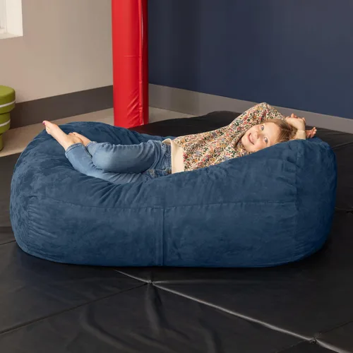 Vista 6 de Jaxx Lounger Jr. Puff Azul