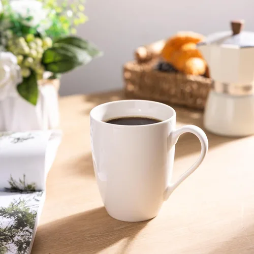 Vista 26 de GBhome Juego de 6 tazas de café de 12 onzas, tazas de café de cerámica con flores adhesivas para hombre, mujer, mamá, papá, juego de tazas de café