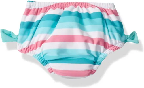 Vista 10 de i Play. Traje de baño clásico con lazo para niñas con pañal de natación integrado