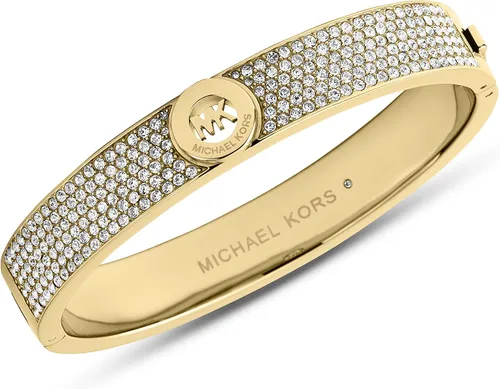 Vista 2 de Michael Kors - Pulsera de acero inoxidable con llamativas decoraciones de cristal