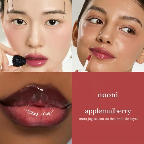 Vista 6 de NOONI Juego de aceite de labios coreano - Applerosehip & Applemulberry Applerosehip y manzano