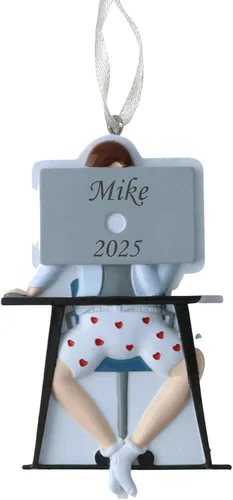 Vista 7 de Adorno personalizado 2025 que se mantiene conectado, computadora de múltiples cuentas, reunión, adorno para árbol de Navidad, decoración artesanal