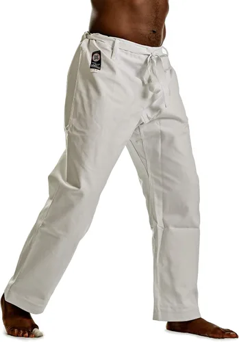 Vista 2 de Ronin - Pantalones de karate pesados, negro, blanco o camuflaje, 100% algodón, 12 onzas, cintura tradicional con cordón