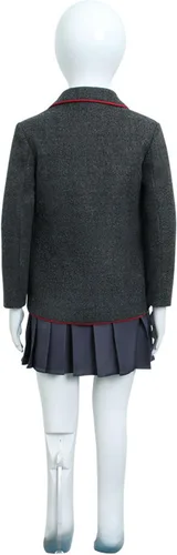 Vista 3 de Matilda - Disfraz musical para niñas, uniforme escolar, traje de cosplay para adultos con medias para Halloween