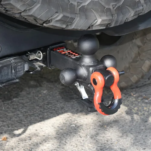Vista 5 de TOPTOW Enganche de remolque de tres bolas con bolas de enganche triple negro mate de 1-7/8 pulgadas, 2 pulgadas, 2-5/16 pulgadas, multiajuste