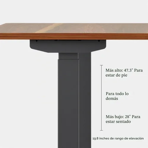 Vista 6 de Branch Duo - Escritorio de Pie de 36 Pulgadas - Escritorio de Pie Ajustable con Rango de 20" - Panel de Control OLED - Diseño Sin Marco