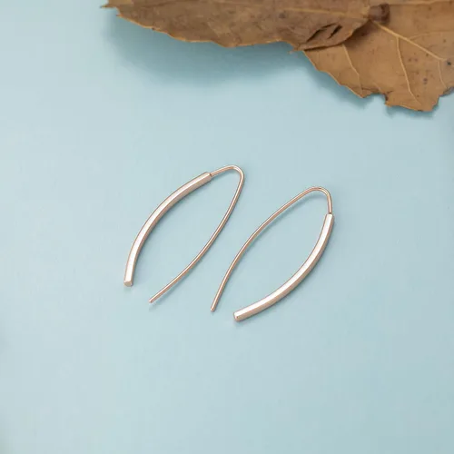 Vista 2 de SLUYNZ Aretes colgantes de plata de ley 925 para mujeres, adolescentes y niñas, aretes de aro abiertos, Metal, No es una piedra preciosa