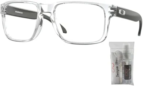 Vista 2 de Oakley Holbrook - Lentes cuadrados OX8156 para hombre + paquete con kit de lentes de cortesía de diseñador iWear