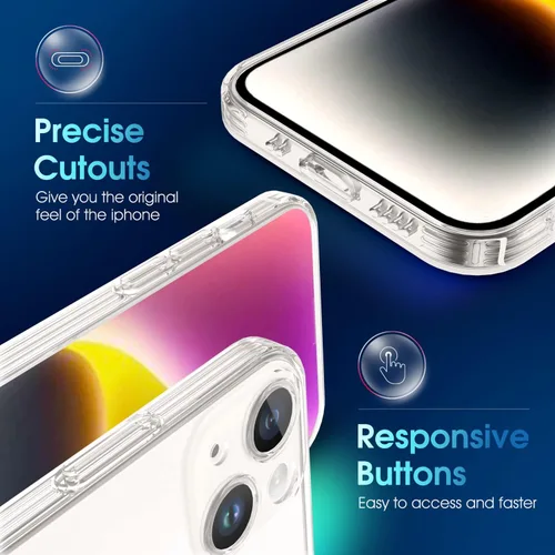 Vista 630 de Supdeal Funda cristalina transparente para iPhone 11, [No se amarillea] [Protección de la cámara] [Probado contra caídas de grado militar] Funda