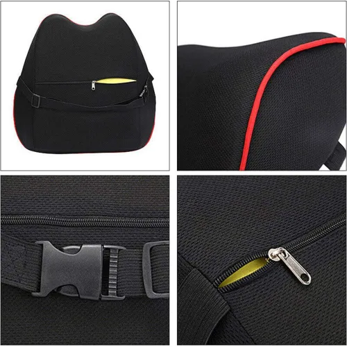 Vista 2 de Almohada cervical de espuma viscoelástica para asiento de automóvil, soporte cervical de cabeza del conductor, ergonómico con funda lavable, alivio