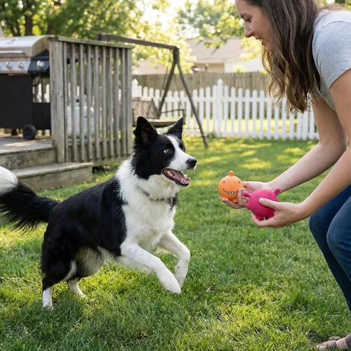 Vista 24 de Pelota de juguete indestructible para perros, pelotas de tenis duraderas para masticadores agresivos, pelotas flotantes y de alto rebote