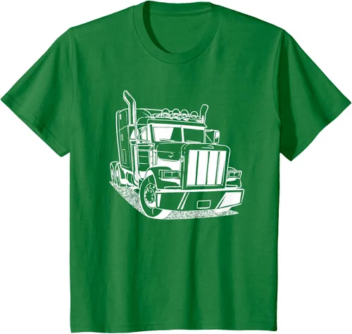 Vista 33 de Diesel Big Rig 18 Wheeler - Camiseta de camionero para camionero, Negro, S