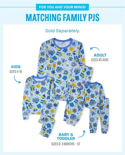 Vista 4 de The Children's Place Pijama de Navidad unisex para bebé, algodón