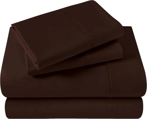 Vista 39 de SUPERIOR Juego de sábanas de algodón egipcio de 400 hilos, 1 sábana bajera elástica con bolsillo profundo, 1 sábana encimera y 2 fundas de almohada