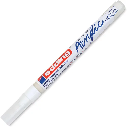 Vista 9 de edding 5300 marcador acrílico fino - gris - 1 marcador de pintura acrílica impermeable - punta redonda fina 0.039-0.079 in - pluma de pintura