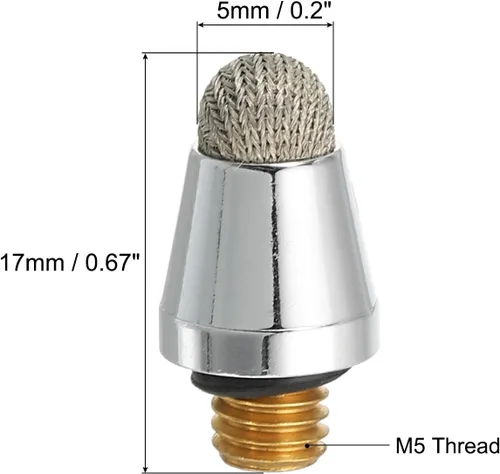 Vista 2 de MECCANIXITY 8 unids 0.197 in Stylus Pen Fibra Fina Puntas Profesionales Reemplazo de Alta Precisión para 2 en 1 Lápiz Capacitivo Dispositivos