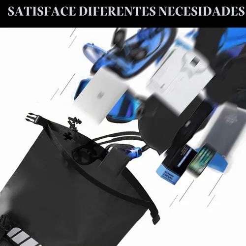 Vista 4 de Mochila impermeable Idrybag para hombres 25L/45L, bolsas secas para kayak, mochila seca para camping y senderismo Negro
