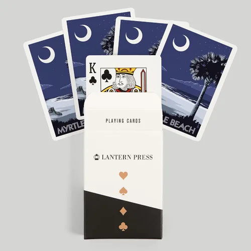 Vista 6 de Lantern Press Myrtle Beach, Carolina del Sur, Palmetto Moon (52 cartas de juego, baraja de cartas de tamaño póquer con comodines)