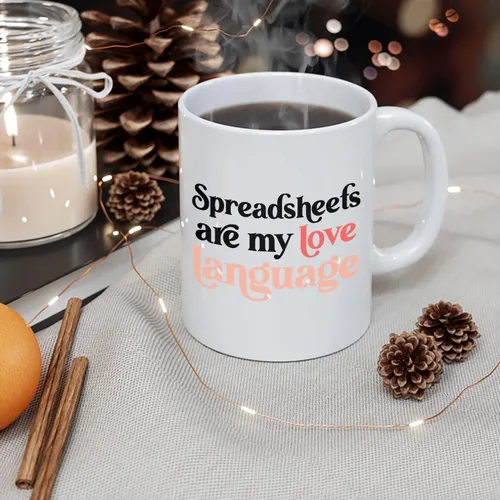 Vista 3 de Taza de café con texto en inglés "Accountant Gift Appreciation", taza de café con texto en inglés "Are My Love", regalo CPA para hombres y mujeres