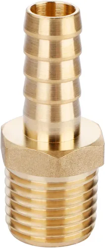 Vista 10 de U.S. Solid Accesorio de Manguera de Latón, Adaptador, Accesorios de Tubería Macho de Púa de 1/2" x 1/2" NPT