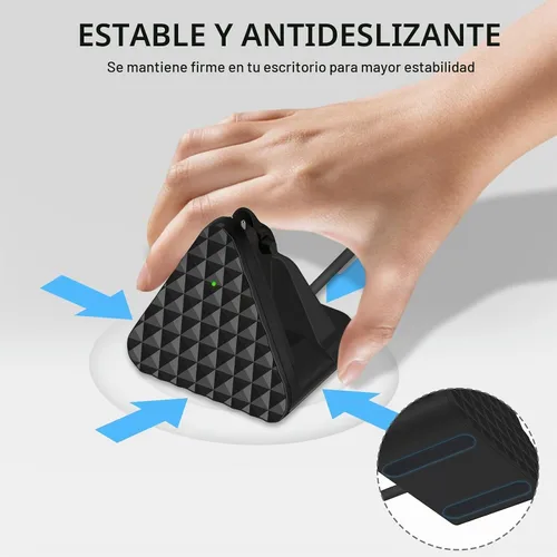 Vista 4 de Soporte de carga inteligente para lentes y cable compatible con Ray-Ban Meta Wayfarer Headliner Skyler, base de carga portátil USB-C para lentes