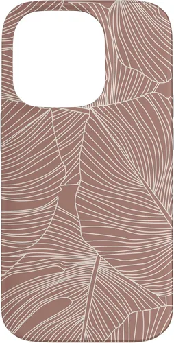 Vista 17 de Modern Minimal Neutral Tropical Monstera Leaf (Terracotta) Case for iPhone 17